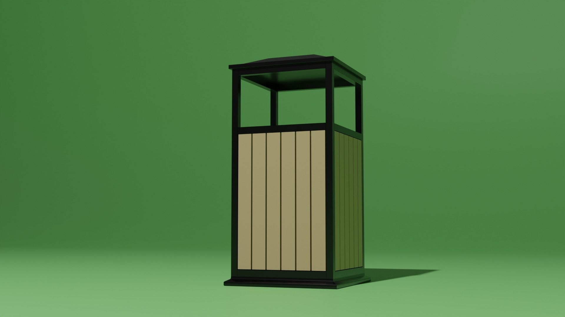 Trash bin Low-poly 3D model_8