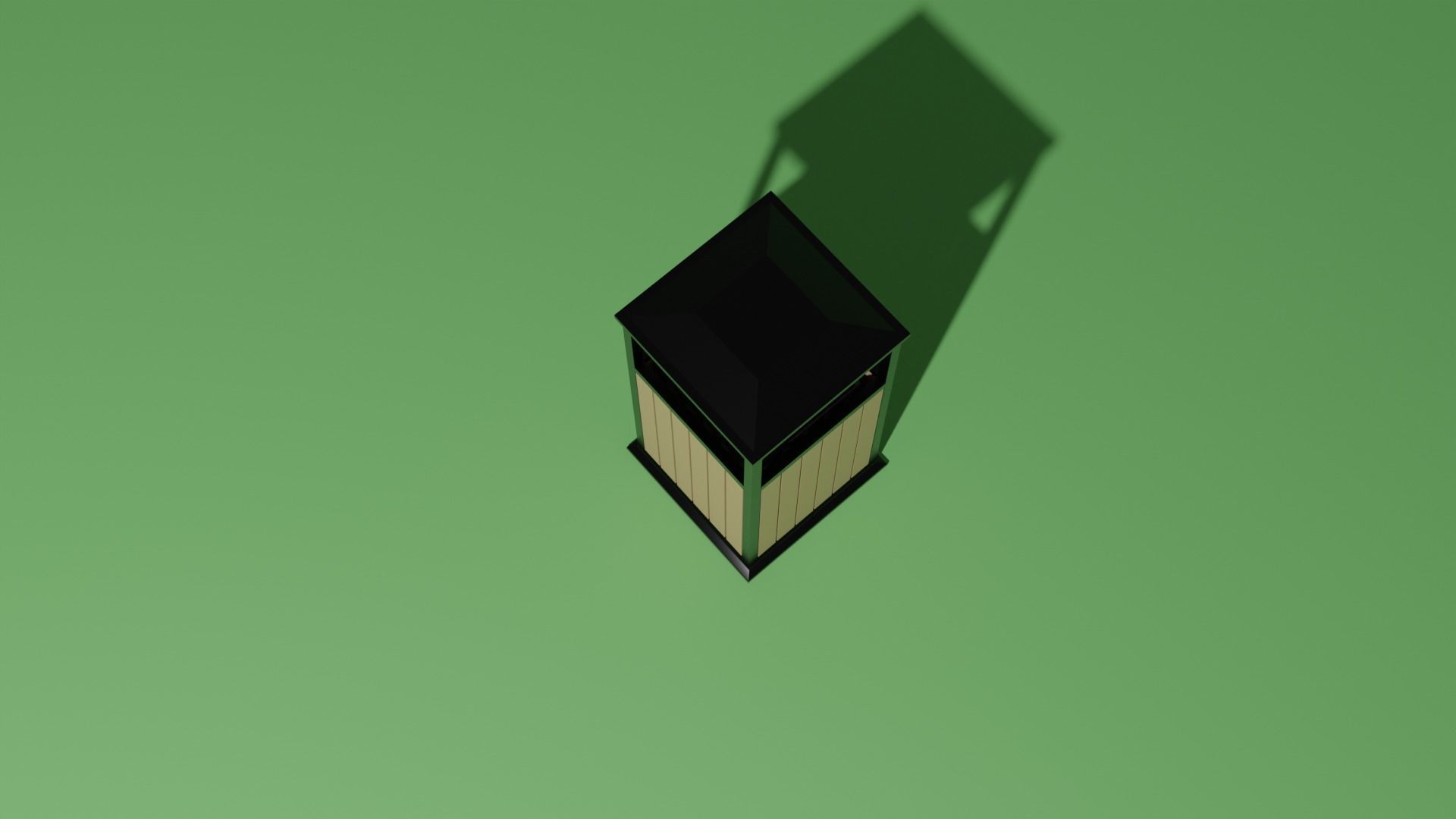 Trash bin Low-poly 3D model_6