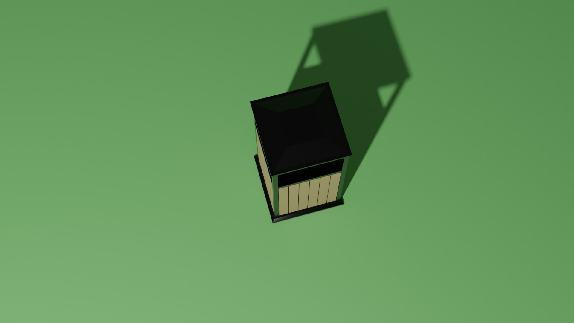 Trash bin Low-poly 3D model_5