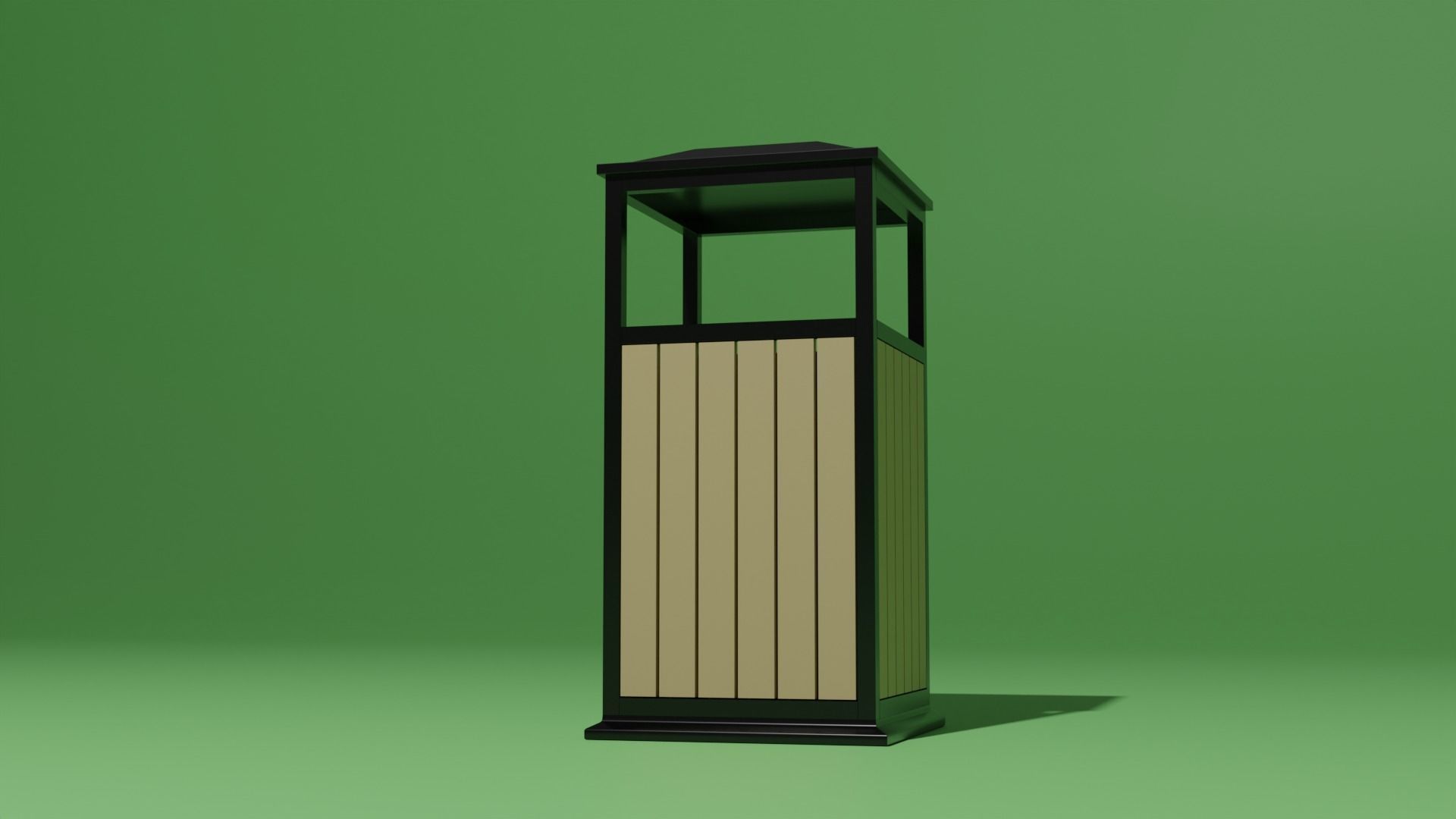 Trash bin Low-poly 3D model_11