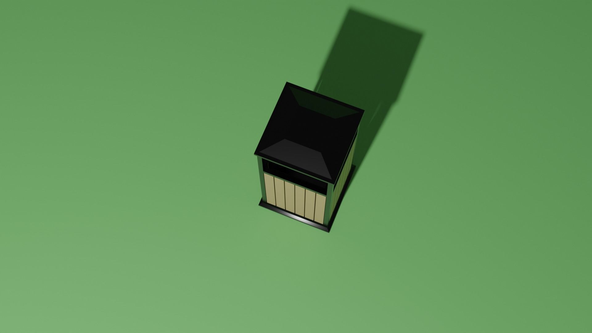 Trash bin Low-poly 3D model_4