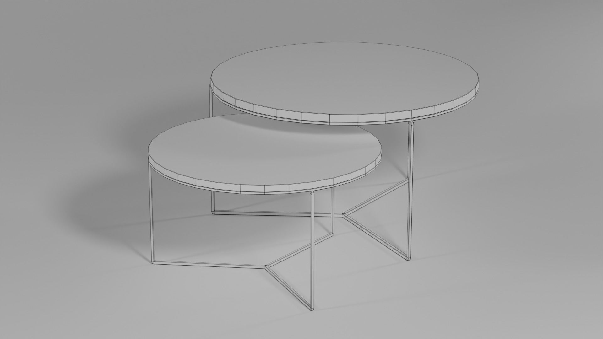 Wooden Coffee Tables Low-poly 3D Collection Low-poly 3D model_10