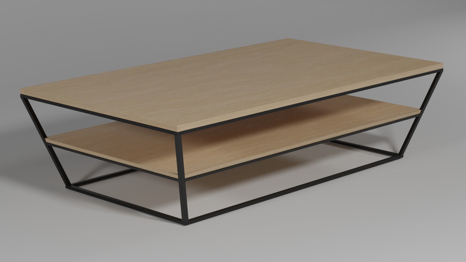 Wooden Coffee Tables Low-poly 3D Collection Low-poly 3D model_7