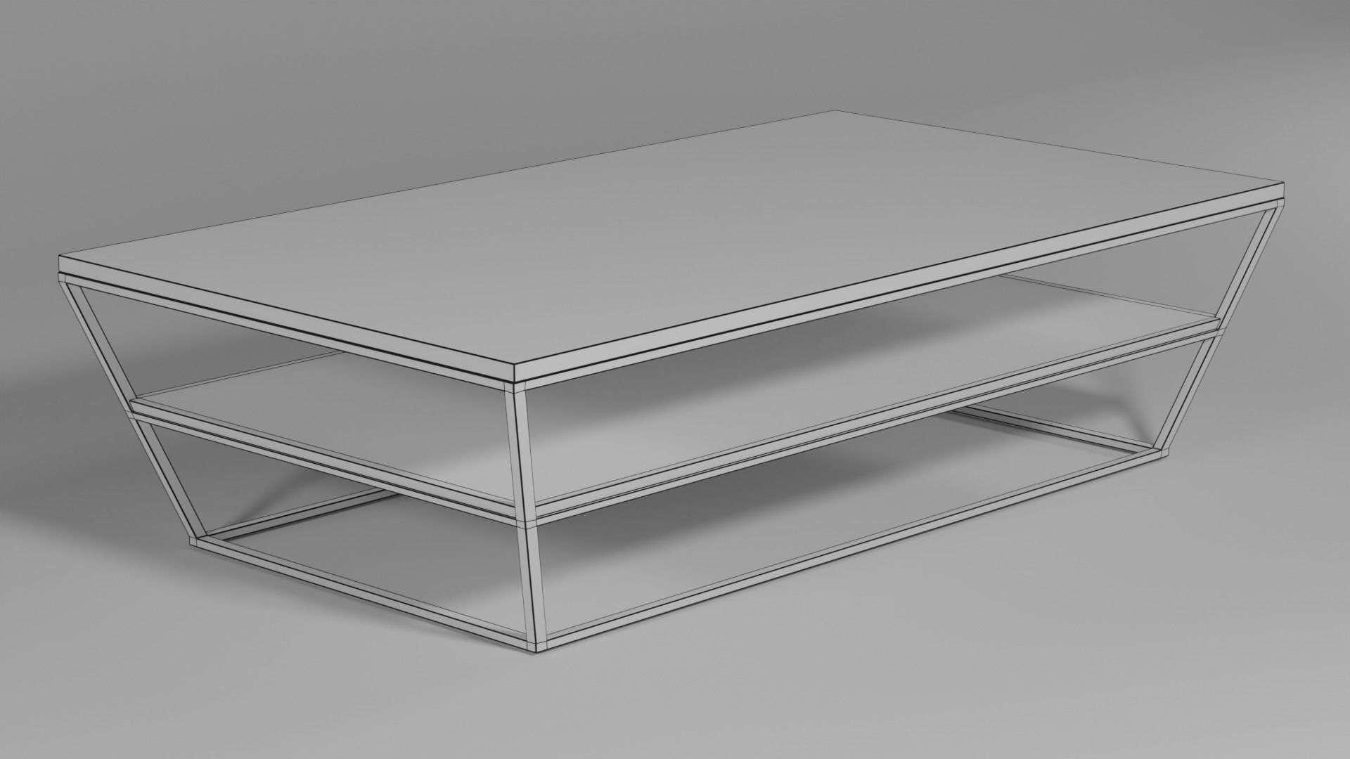 Wooden Coffee Tables Low-poly 3D Collection Low-poly 3D model_8