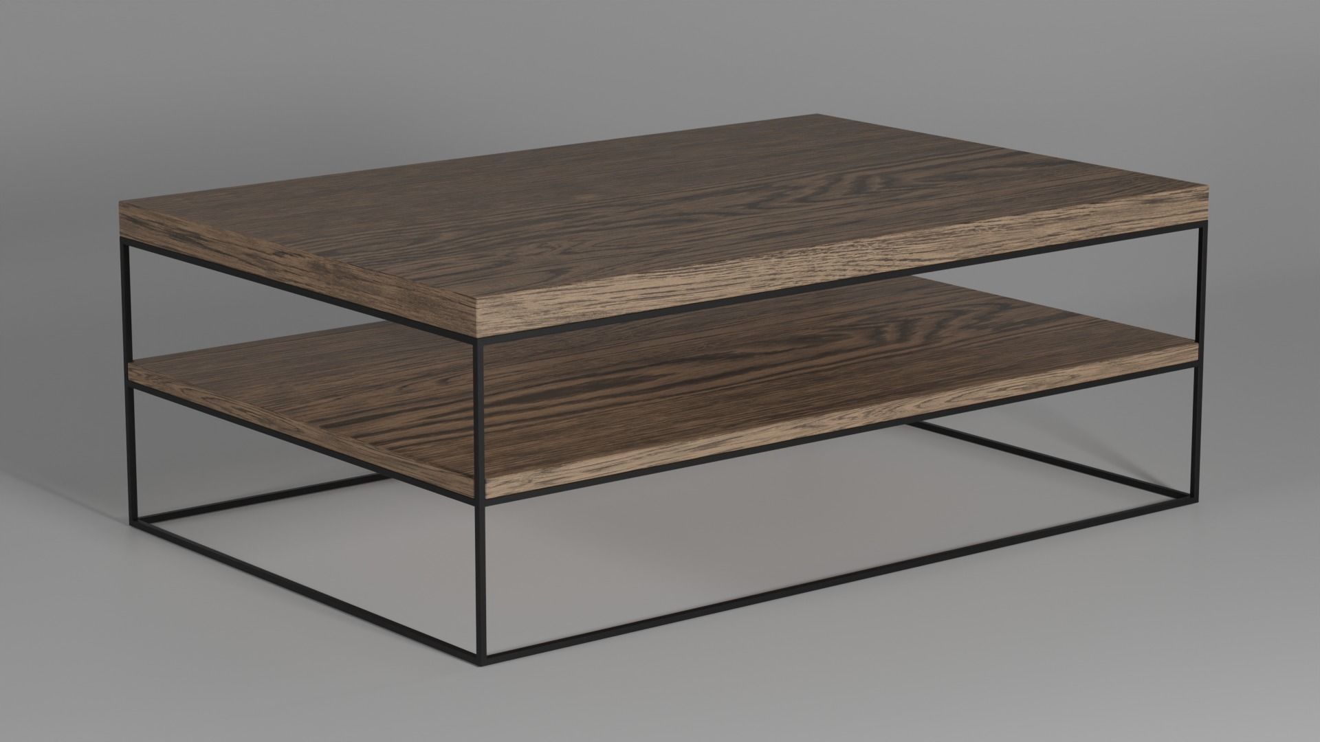 Wooden Coffee Tables Low-poly 3D Collection Low-poly 3D model_3