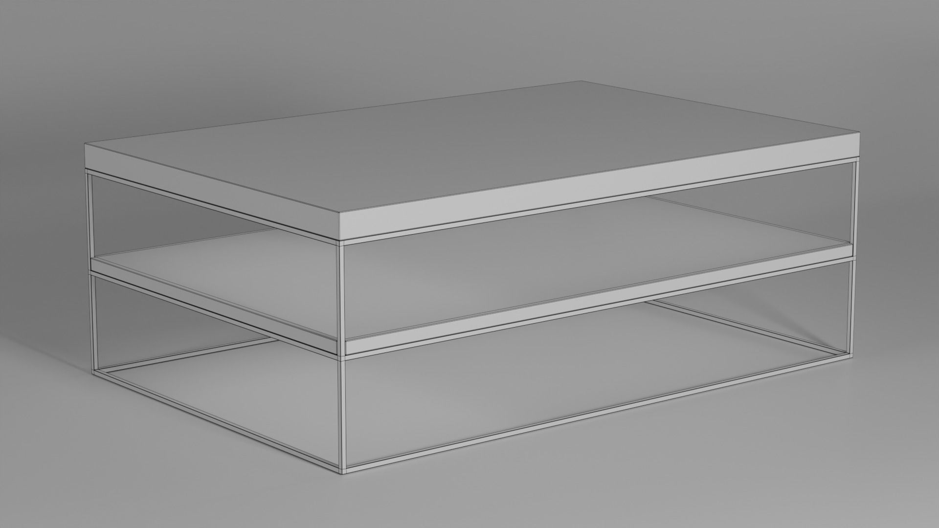 Wooden Coffee Tables Low-poly 3D Collection Low-poly 3D model_4