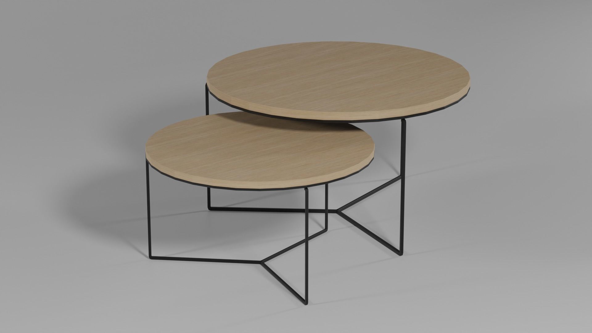 Wooden Coffee Tables Low-poly 3D Collection Low-poly 3D model_9