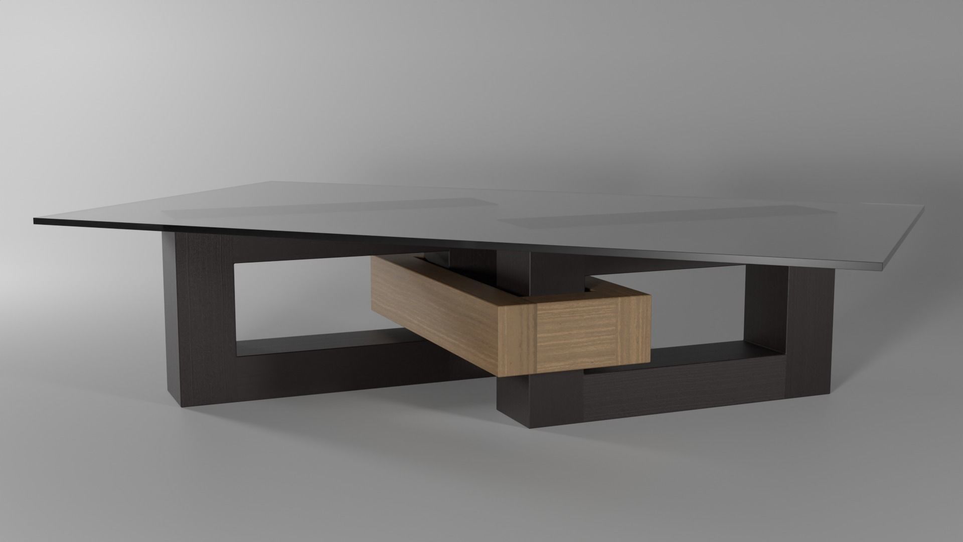 Wooden Coffee Tables Low-poly 3D Collection Low-poly 3D model_1