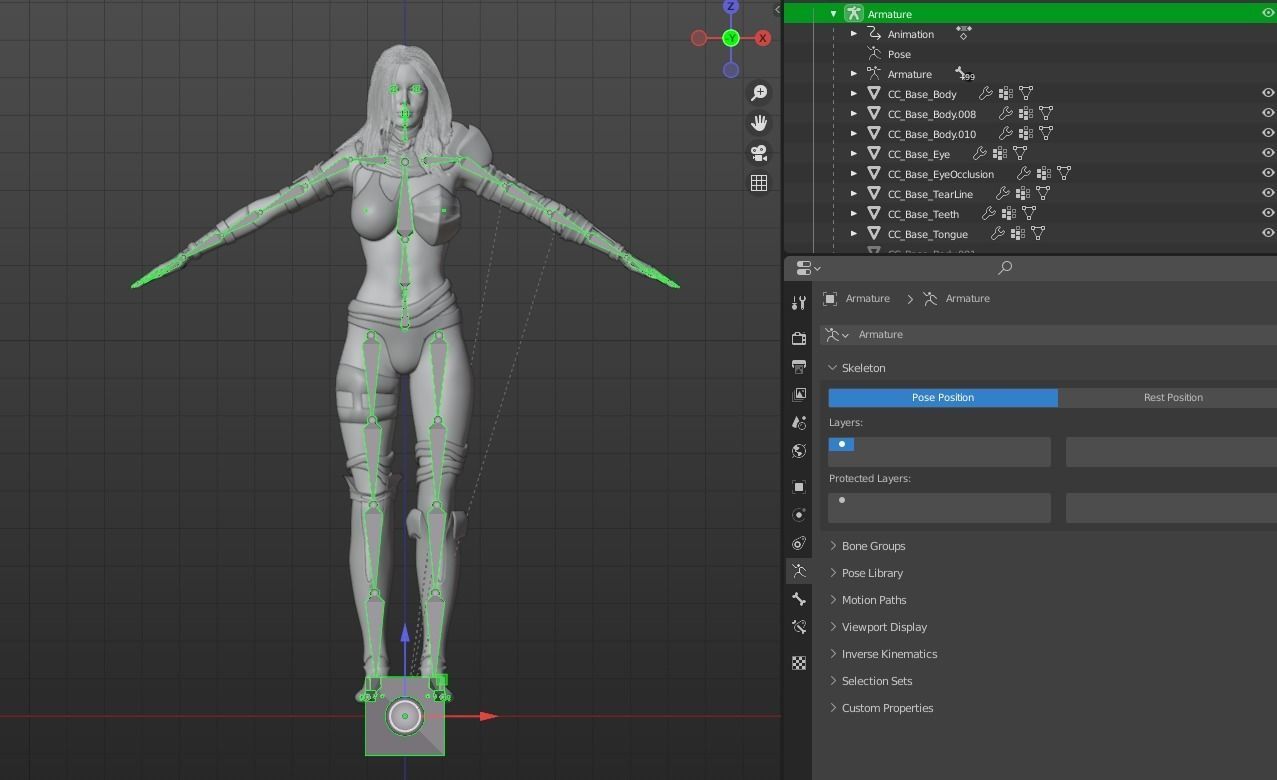 Medieval Fantasy Female - Rogue Low-poly 3D model_12