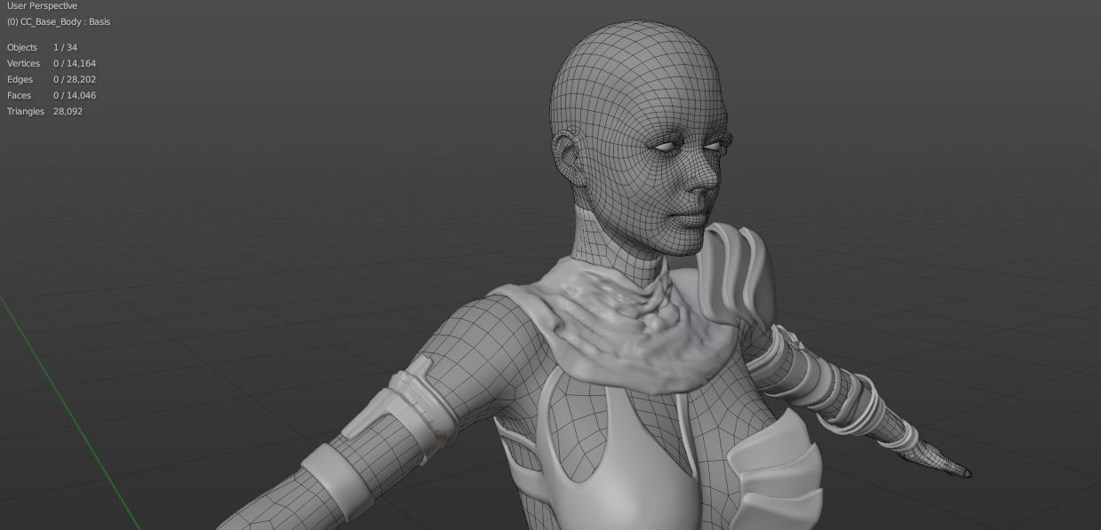 Medieval Fantasy Female - Rogue Low-poly 3D model_15