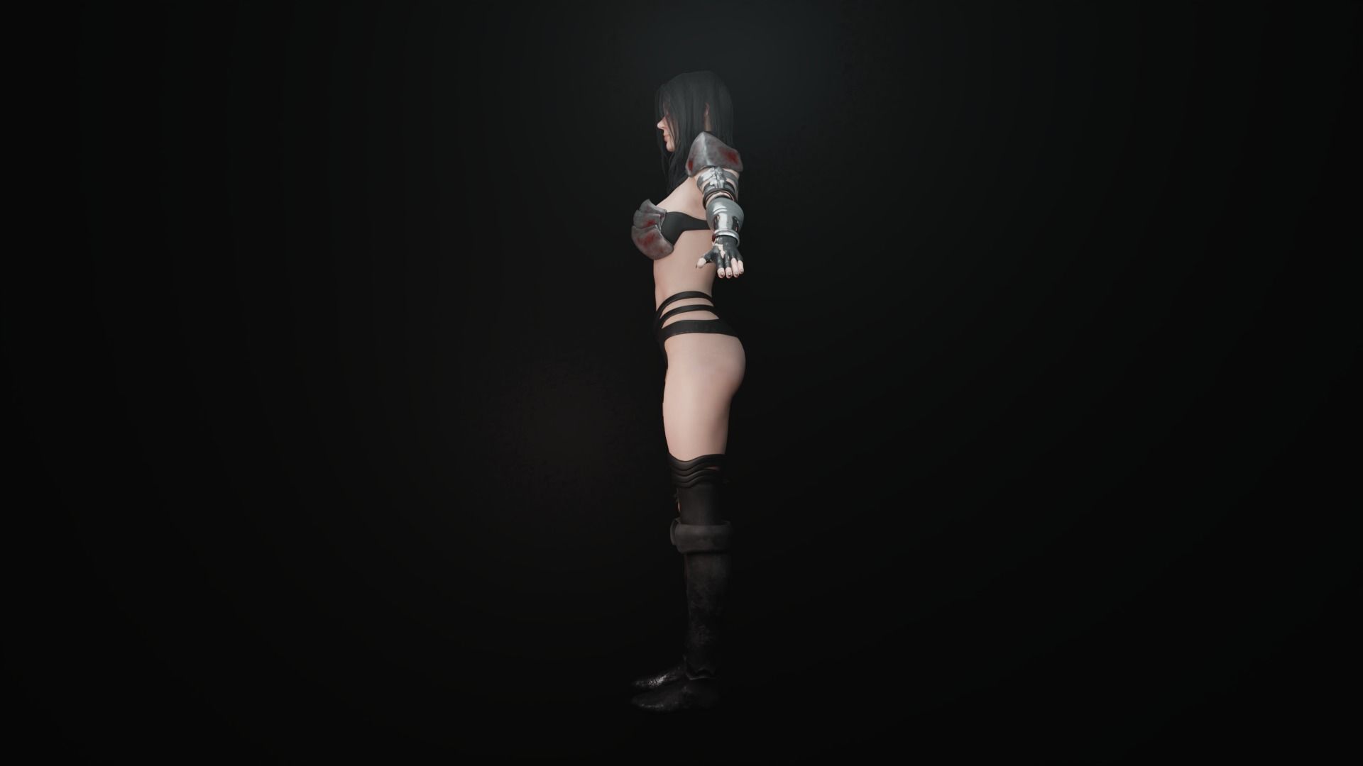Medieval Fantasy Female - Rogue Low-poly 3D model_4