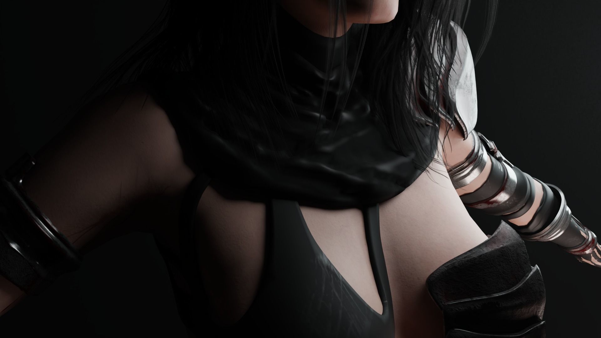 Medieval Fantasy Female - Rogue Low-poly 3D model_3