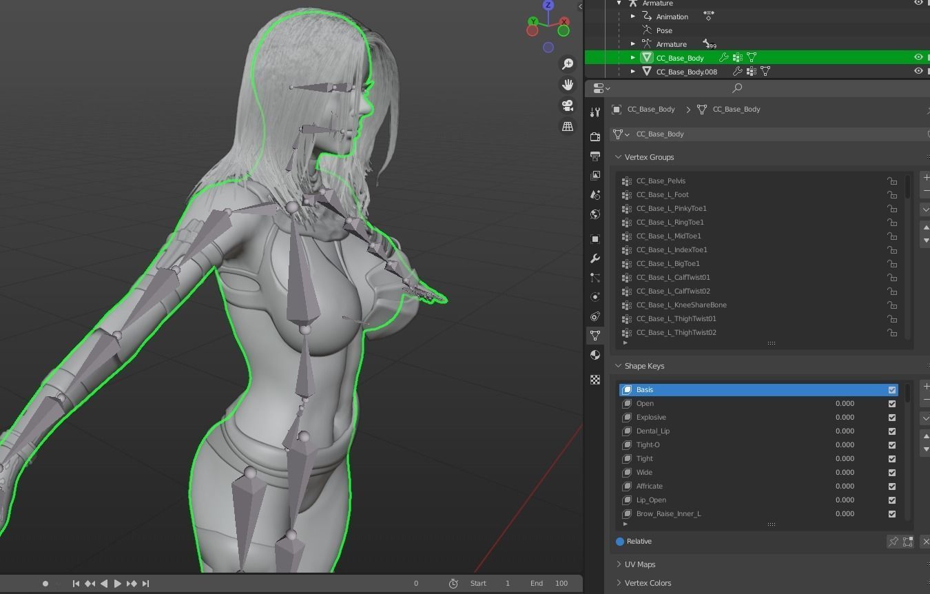 Medieval Fantasy Female - Rogue Low-poly 3D model_14