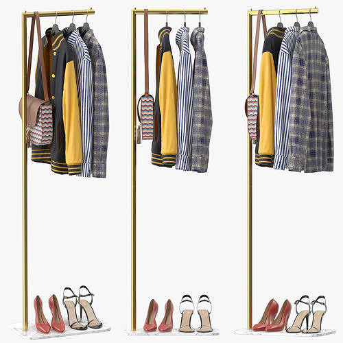 67 Free Standing Metal Coat 3D model