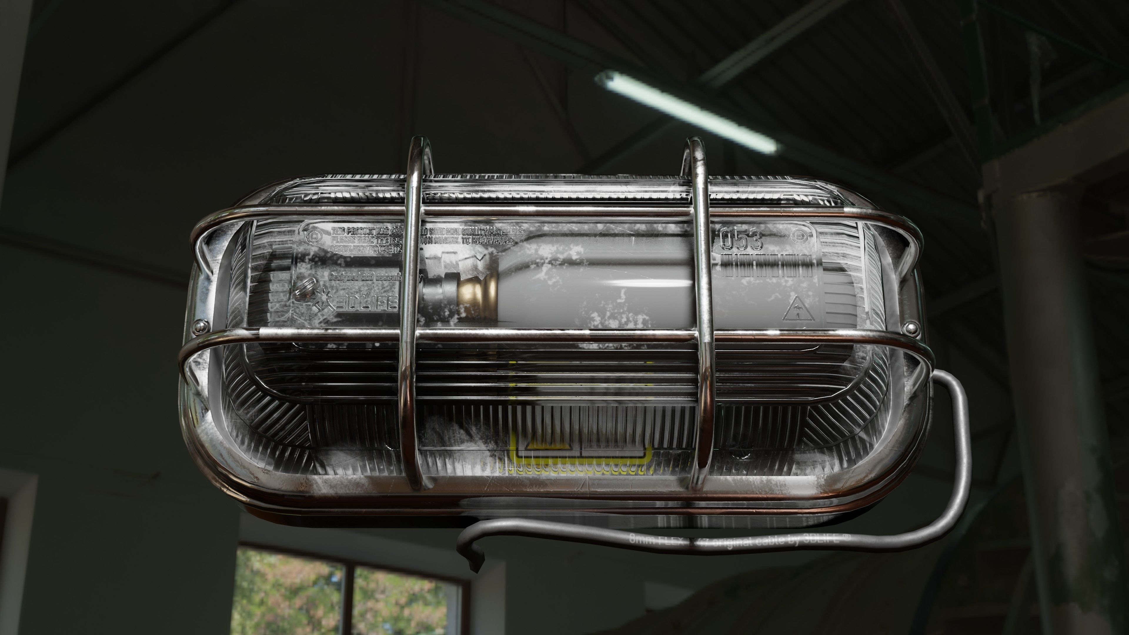 Waterproof Outdoor Wall Light Lamp Low-poly 3D model_1