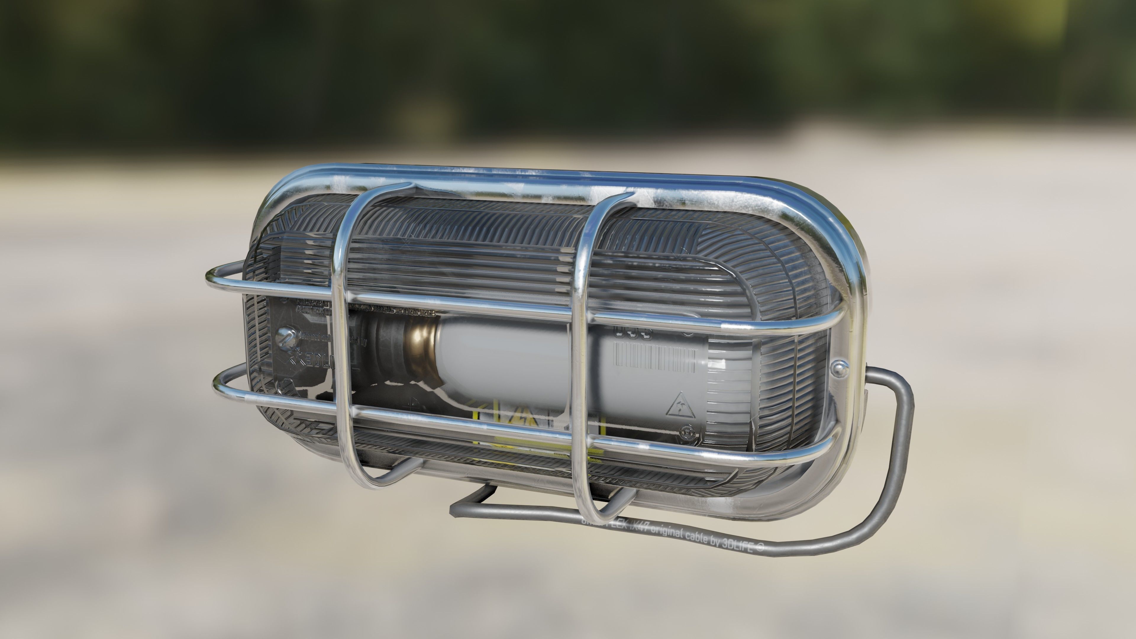 Waterproof Outdoor Wall Light Lamp Low-poly 3D model_11