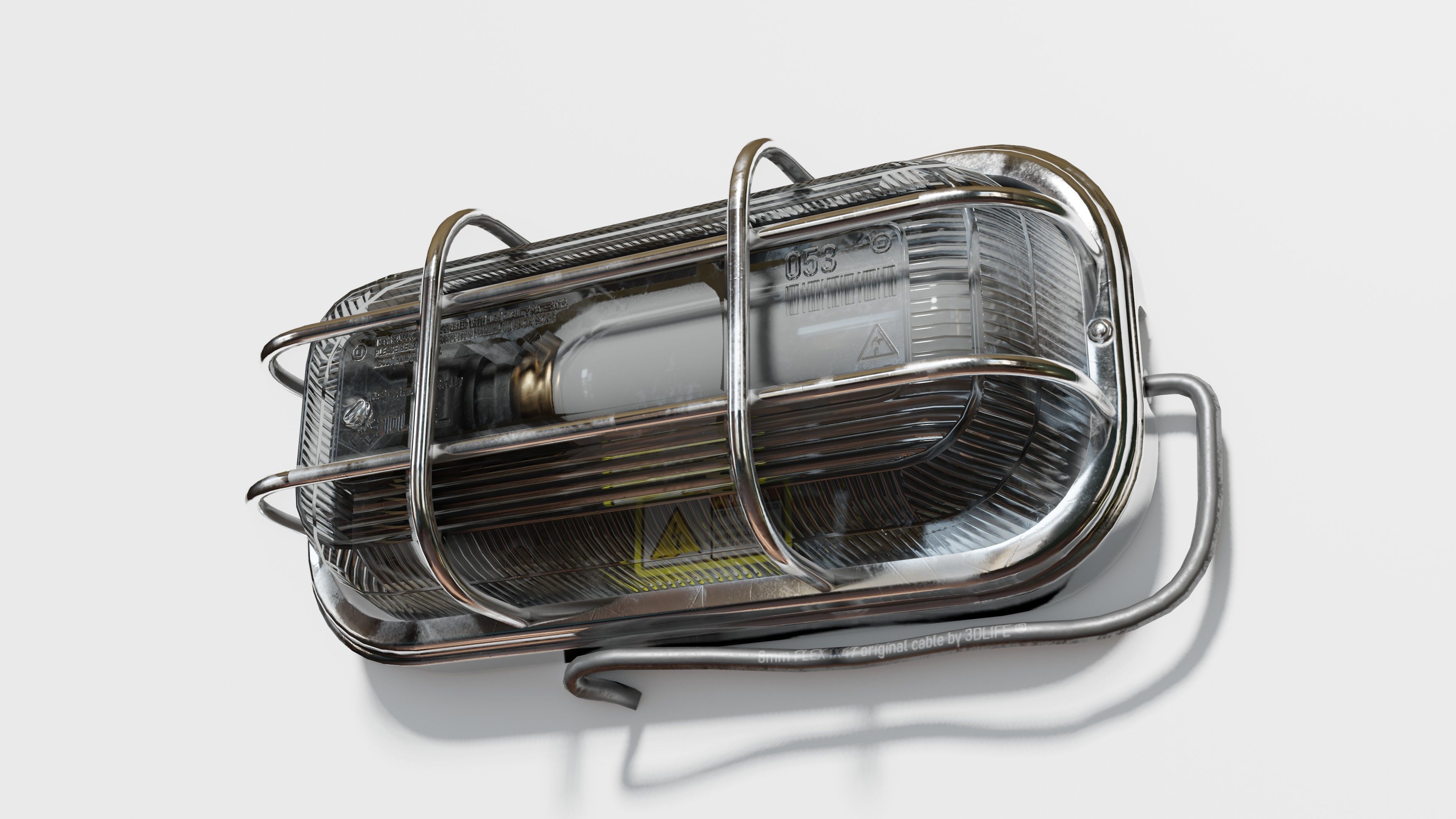 Waterproof Outdoor Wall Light Lamp Low-poly 3D model_14