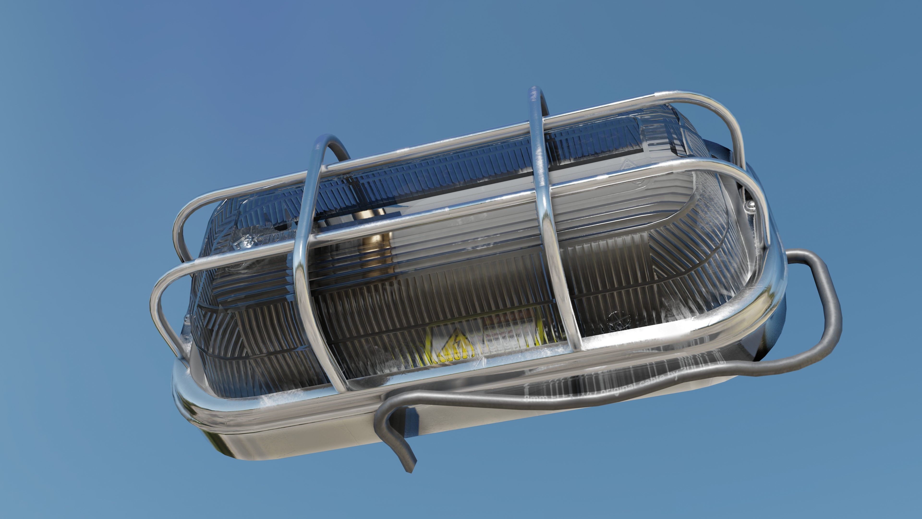 Waterproof Outdoor Wall Light Lamp Low-poly 3D model_17