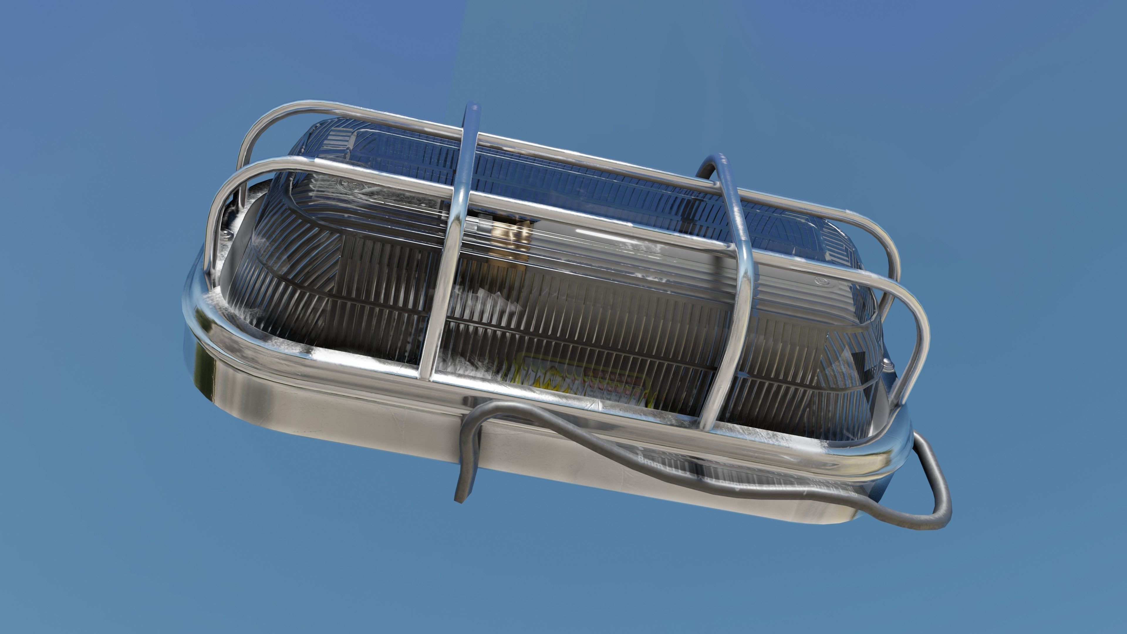 Waterproof Outdoor Wall Light Lamp Low-poly 3D model_8