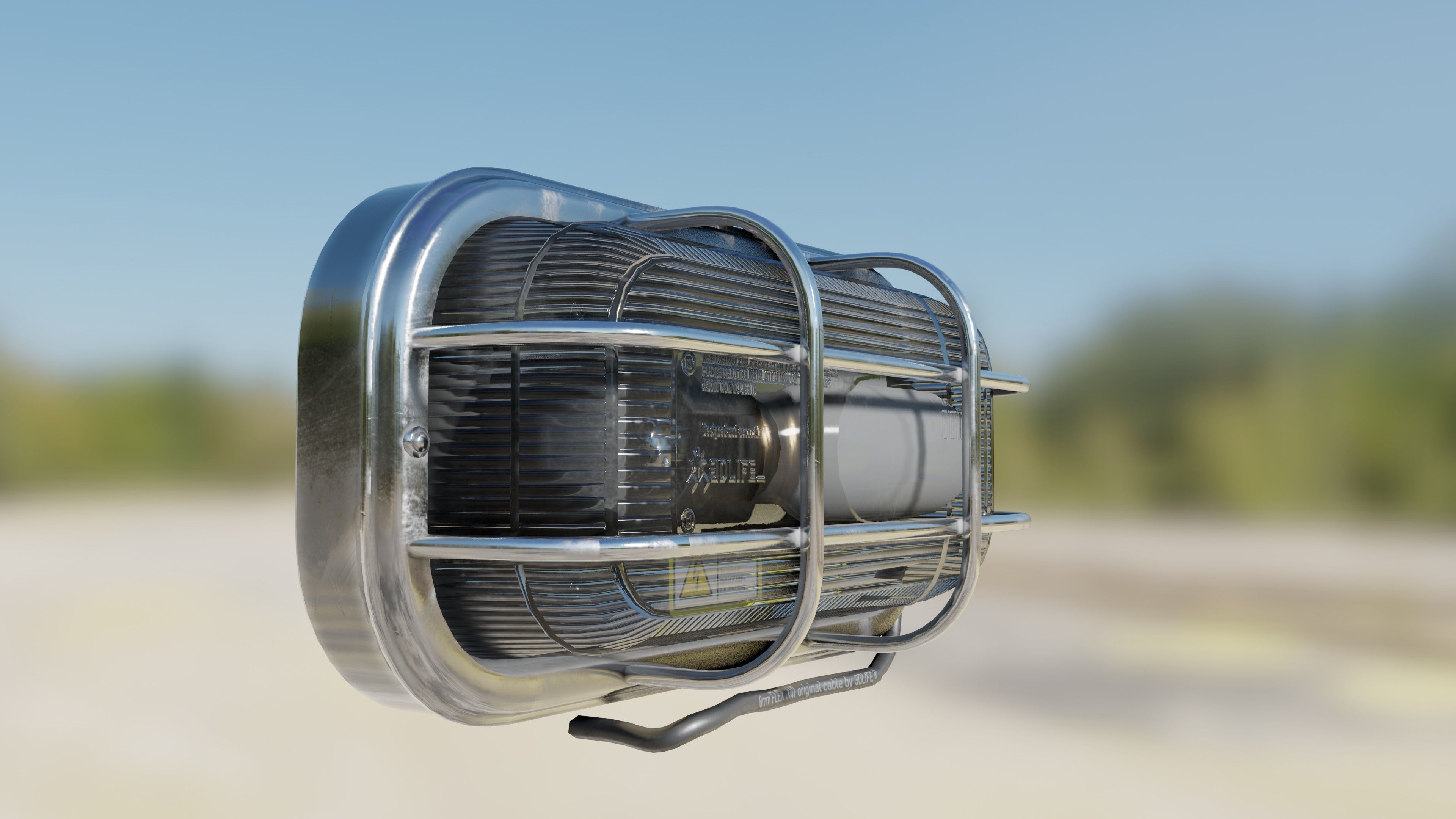 Waterproof Outdoor Wall Light Lamp Low-poly 3D model_20