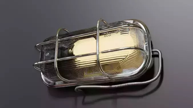 Waterproof Outdoor Wall Light Lamp Low-poly 3D model