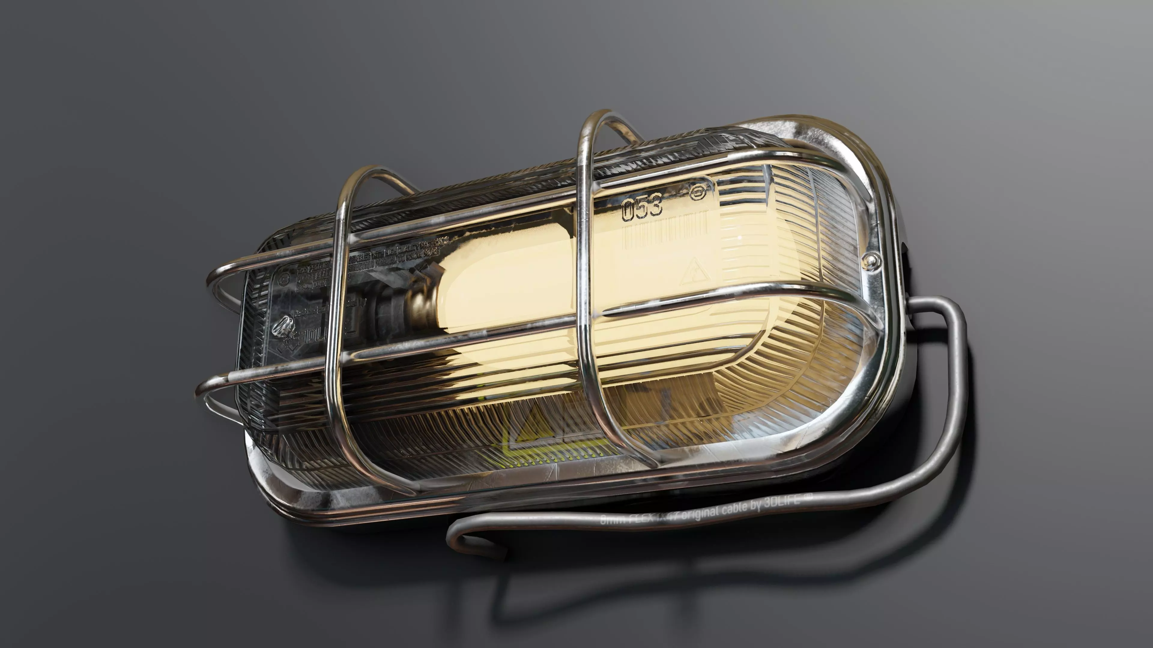 Waterproof Outdoor Wall Light Lamp Low-poly 3D model_0