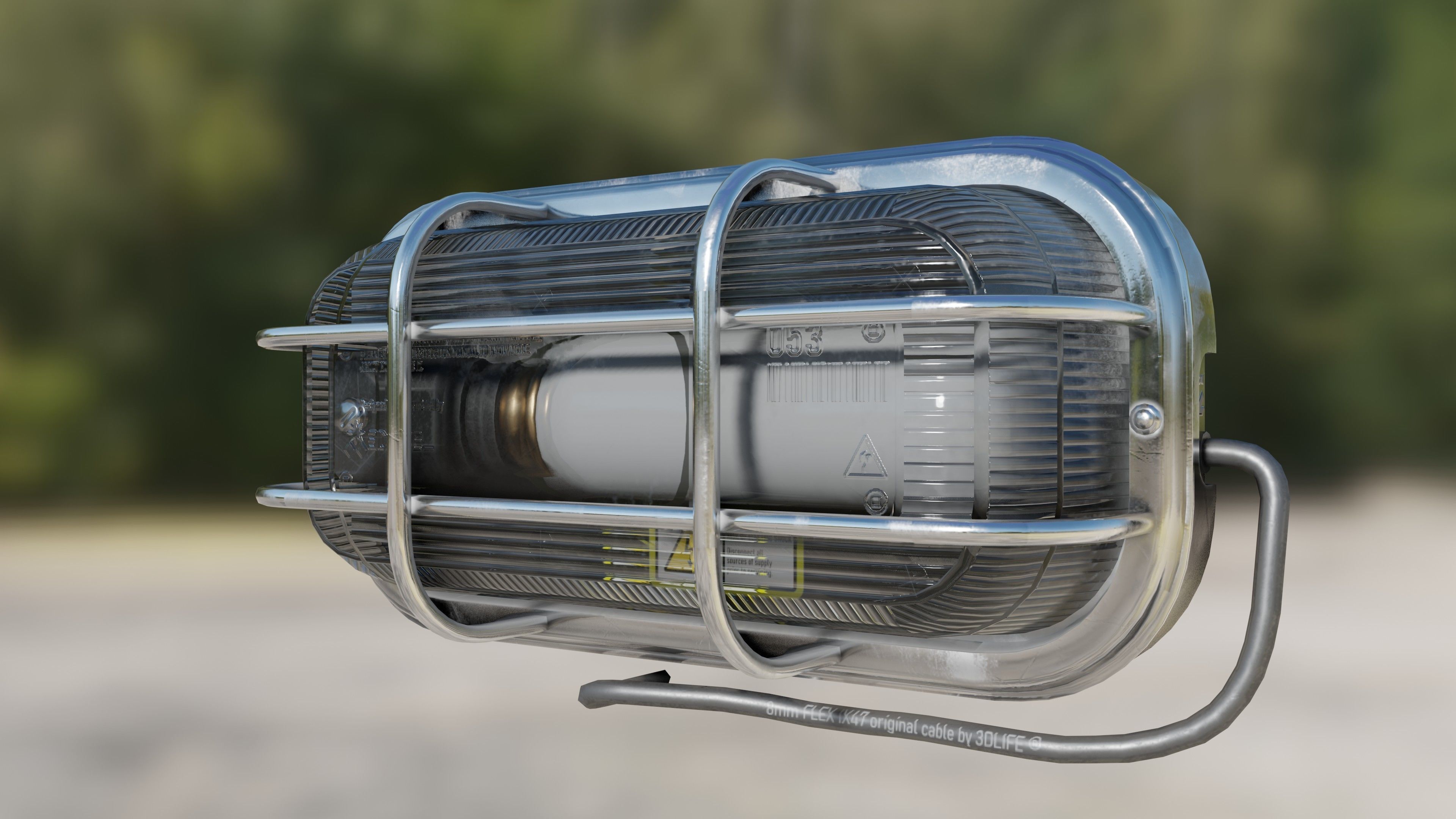 Waterproof Outdoor Wall Light Lamp Low-poly 3D model_9