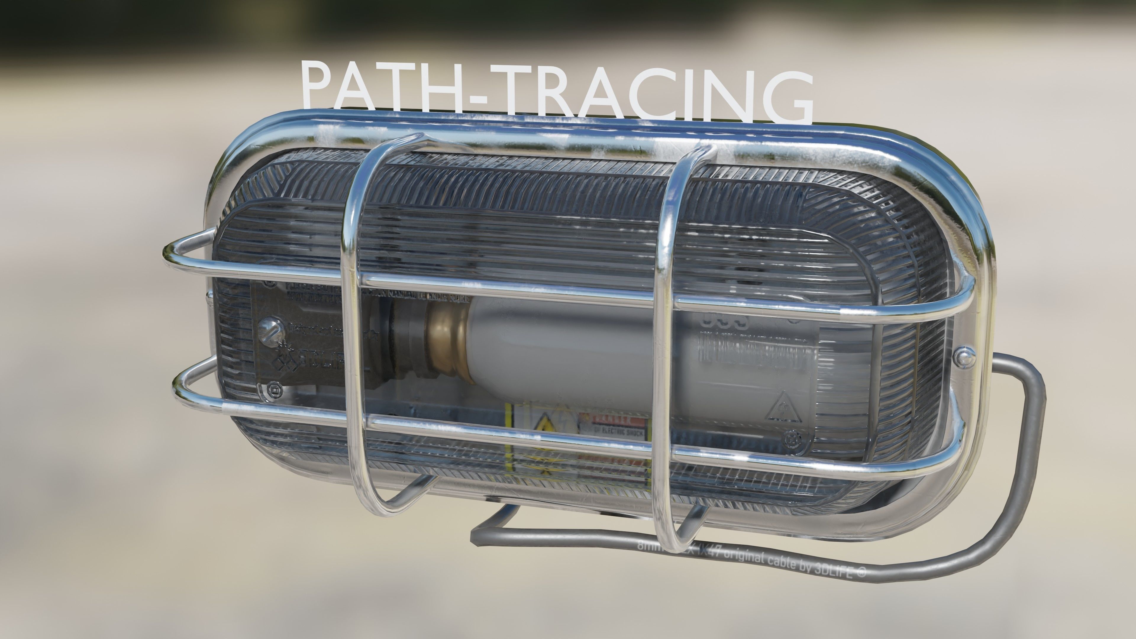 Waterproof Outdoor Wall Light Lamp Low-poly 3D model_5