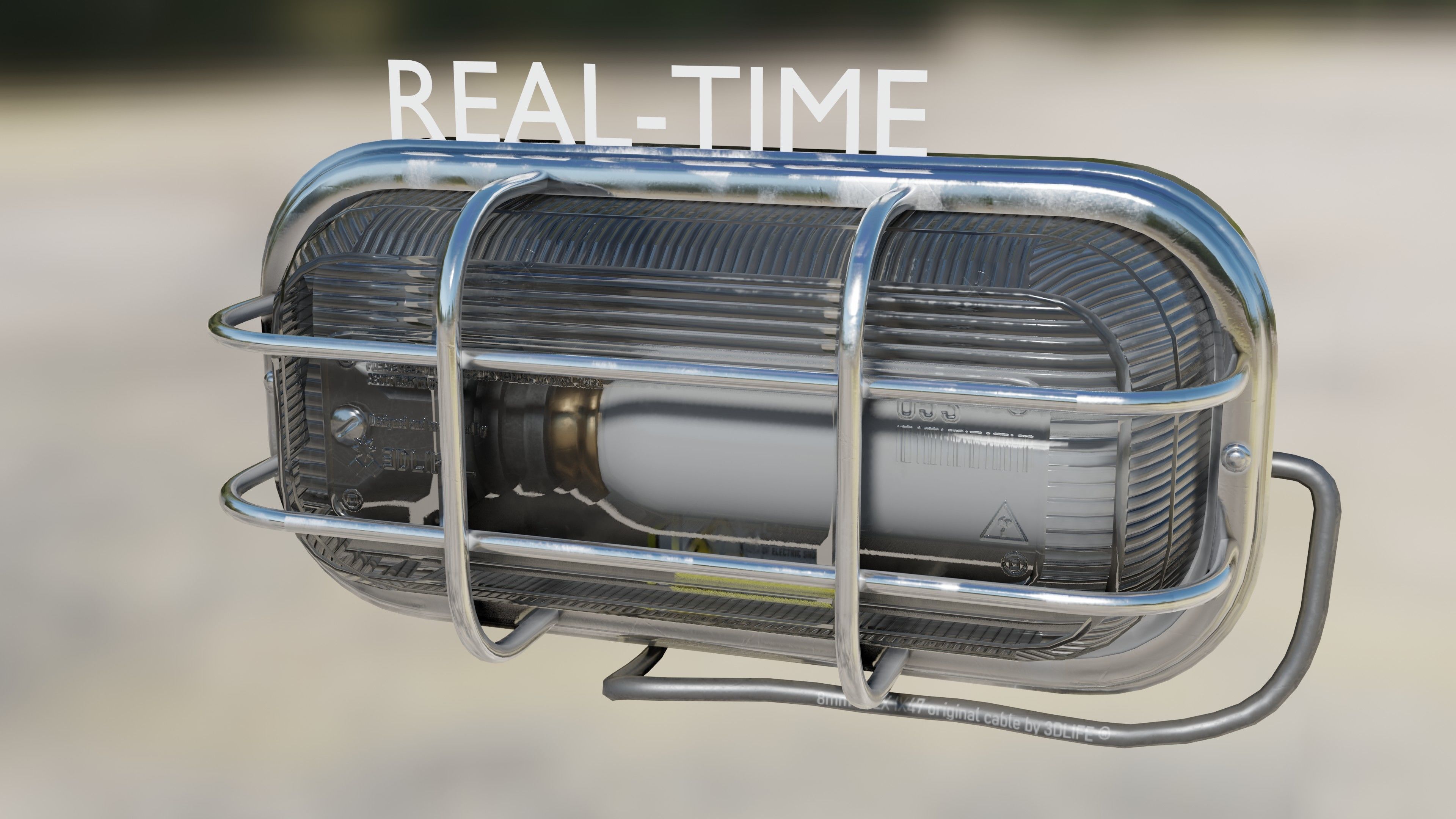 Waterproof Outdoor Wall Light Lamp Low-poly 3D model_4