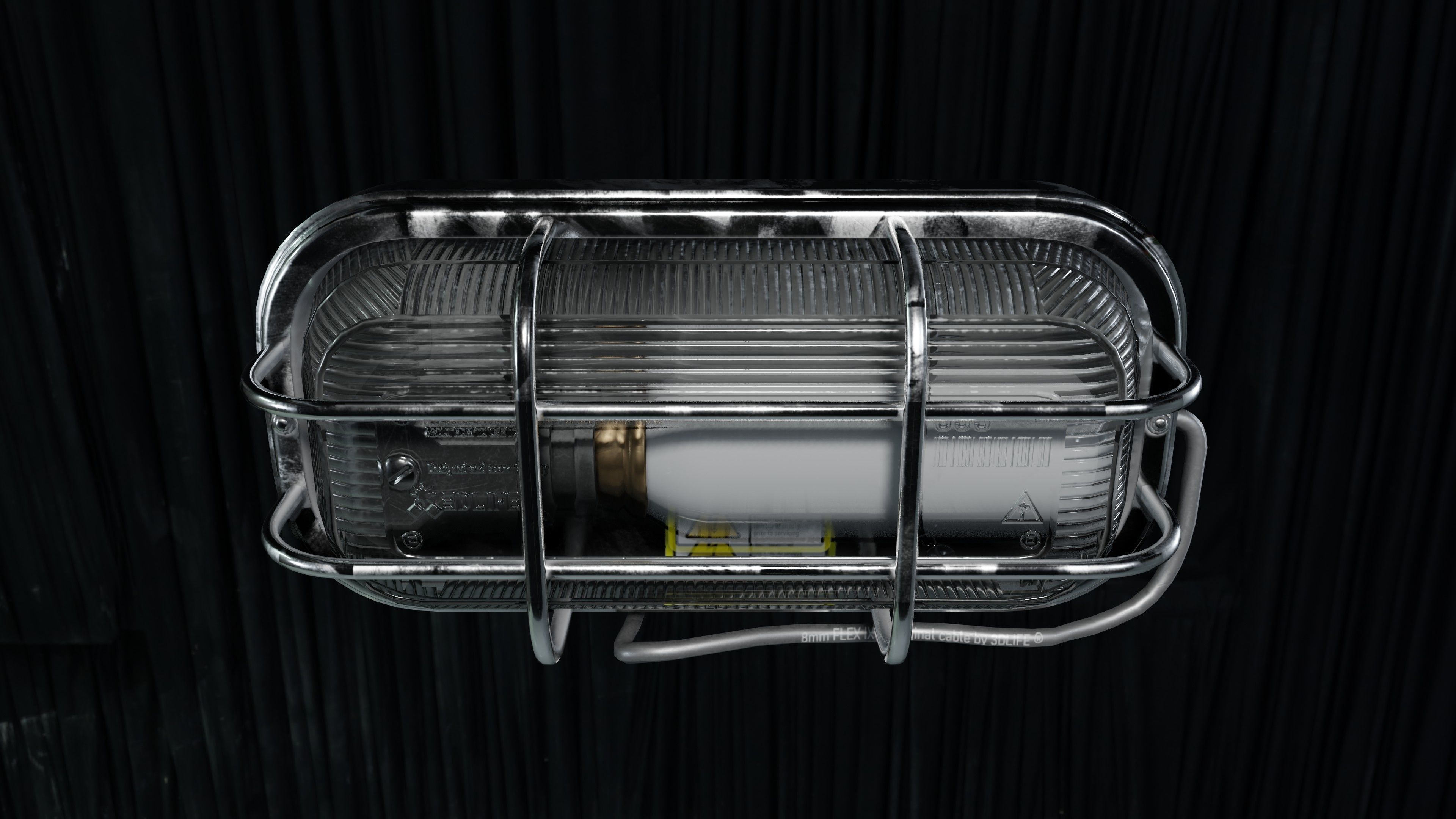 Waterproof Outdoor Wall Light Lamp Low-poly 3D model_13