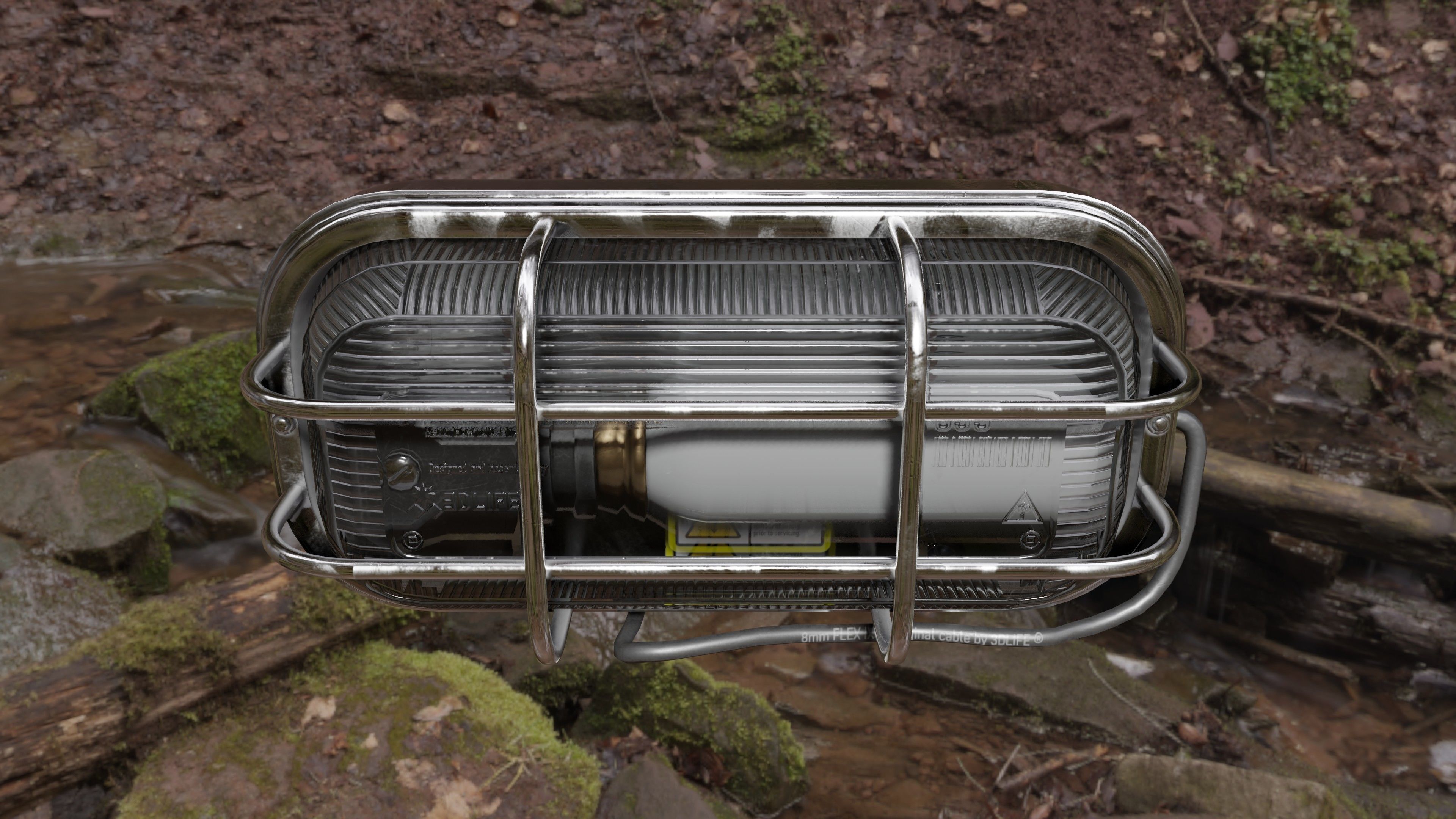 Waterproof Outdoor Wall Light Lamp Low-poly 3D model_12