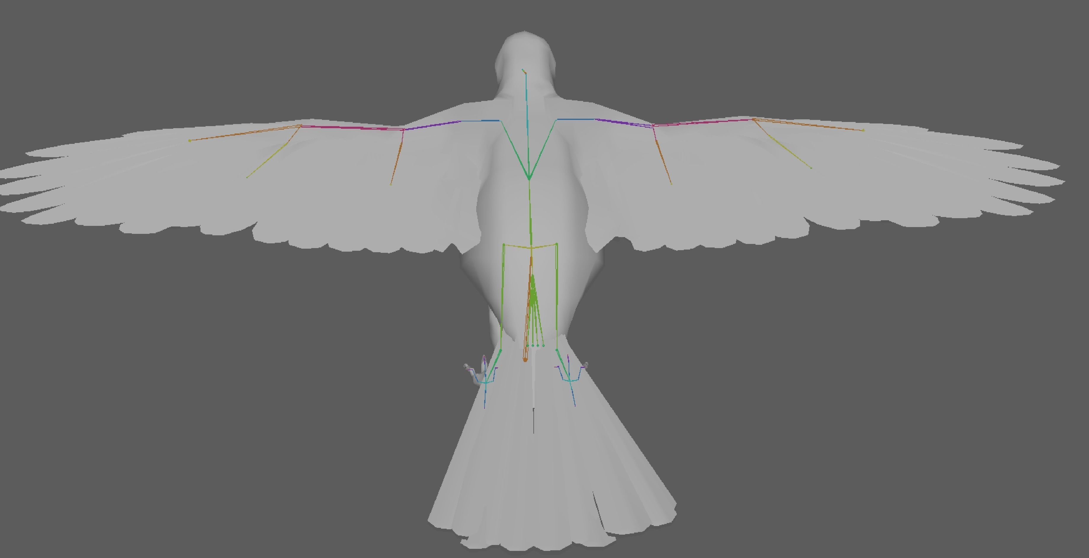 Crow Rig Low-poly 3D model_11