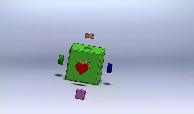 sorter box with heart in it