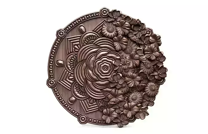 Mandala flowers CNC