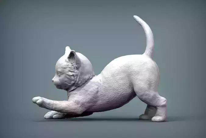 kitty sculpture of kitten