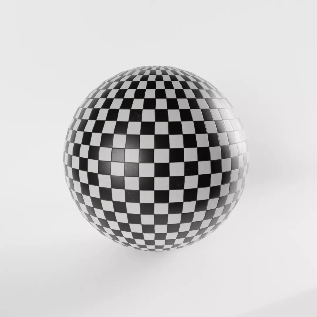 Black and White Floor Tile Material Texture_0