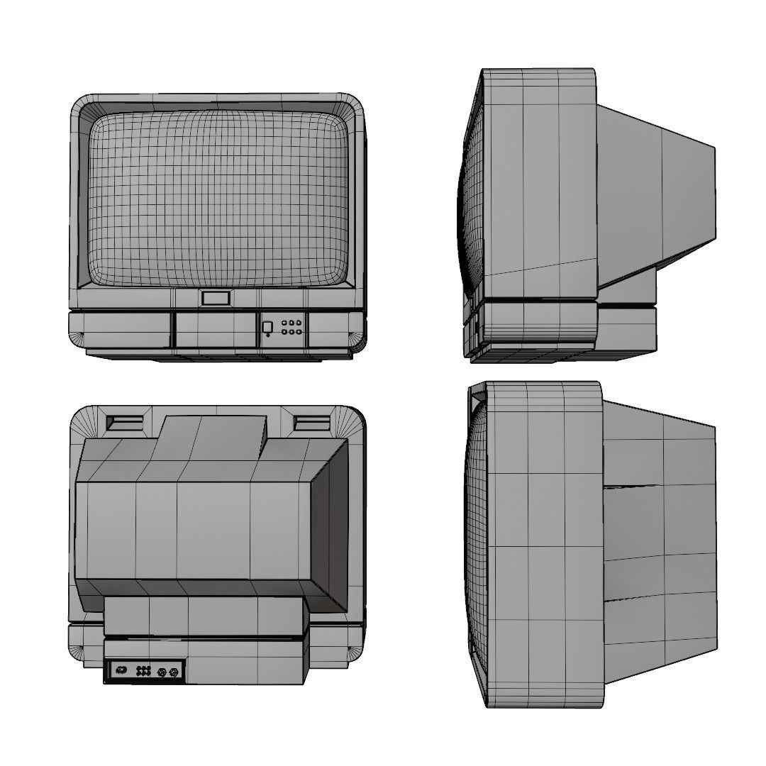 old Television 3D model_7