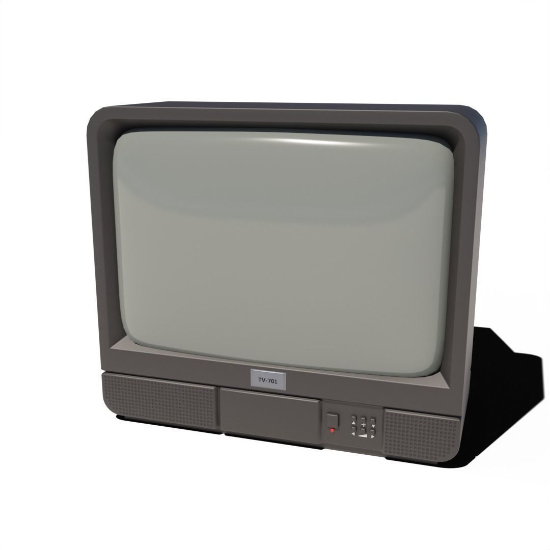 old Television 3D model_2