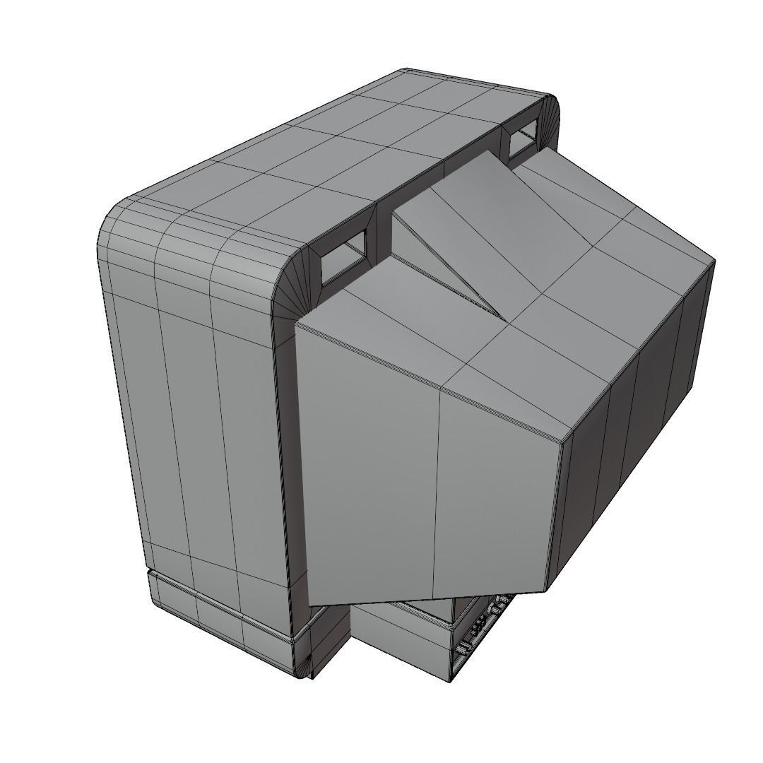 old Television 3D model_9