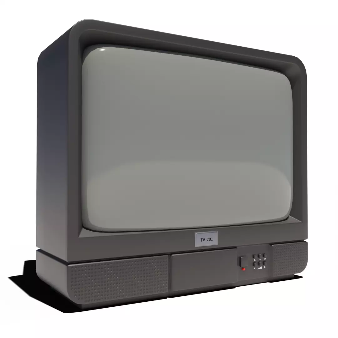 old Television 3D model_0