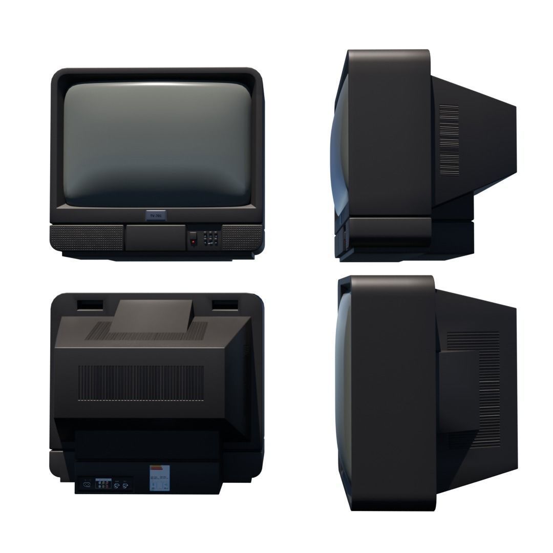 old Television 3D model_1