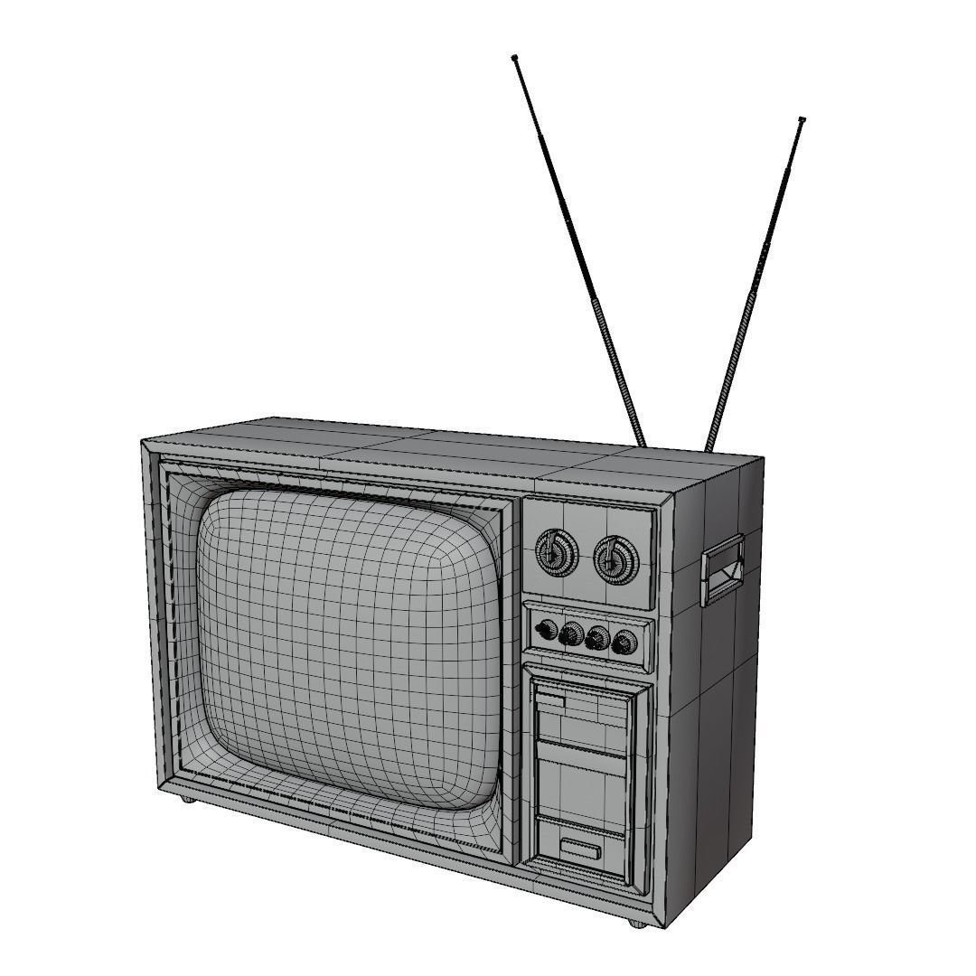 old Television 3D model_8
