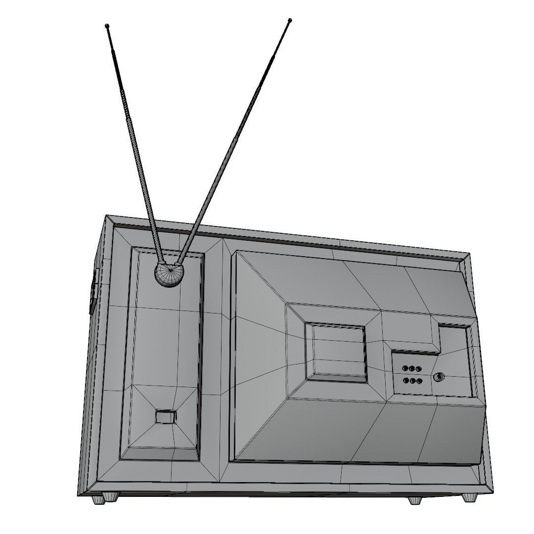 old Television 3D model_9