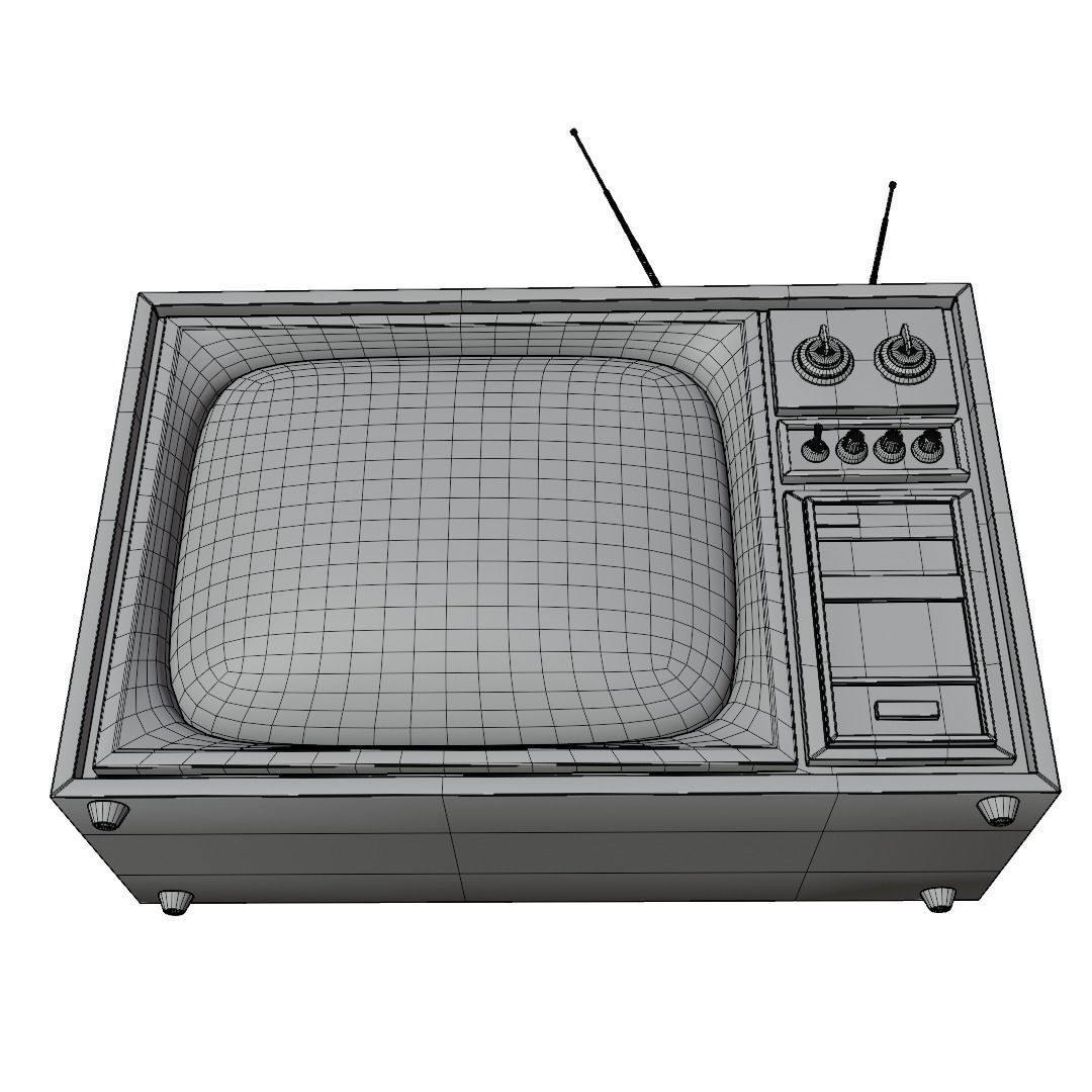 old Television 3D model_11