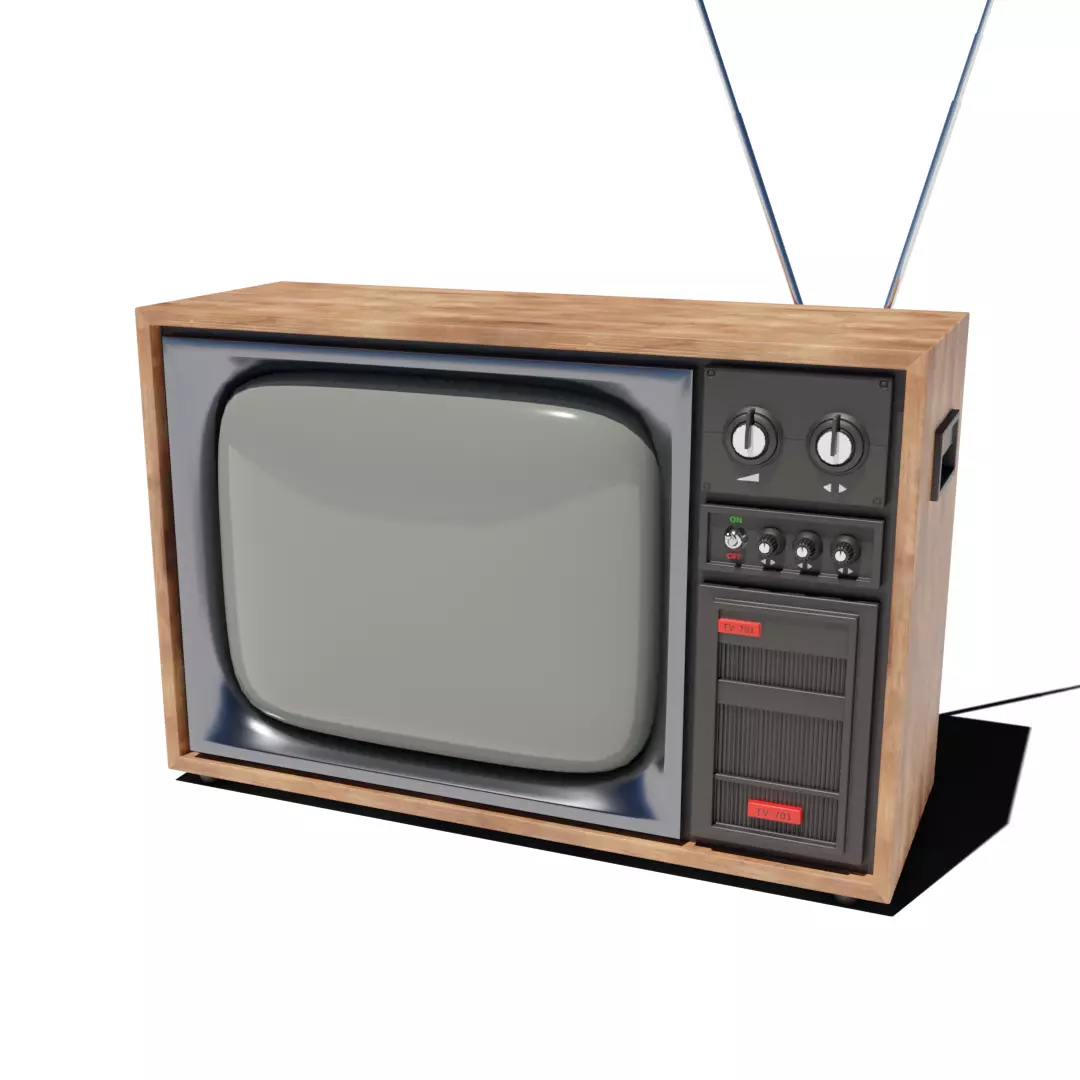 old Television 3D model_0