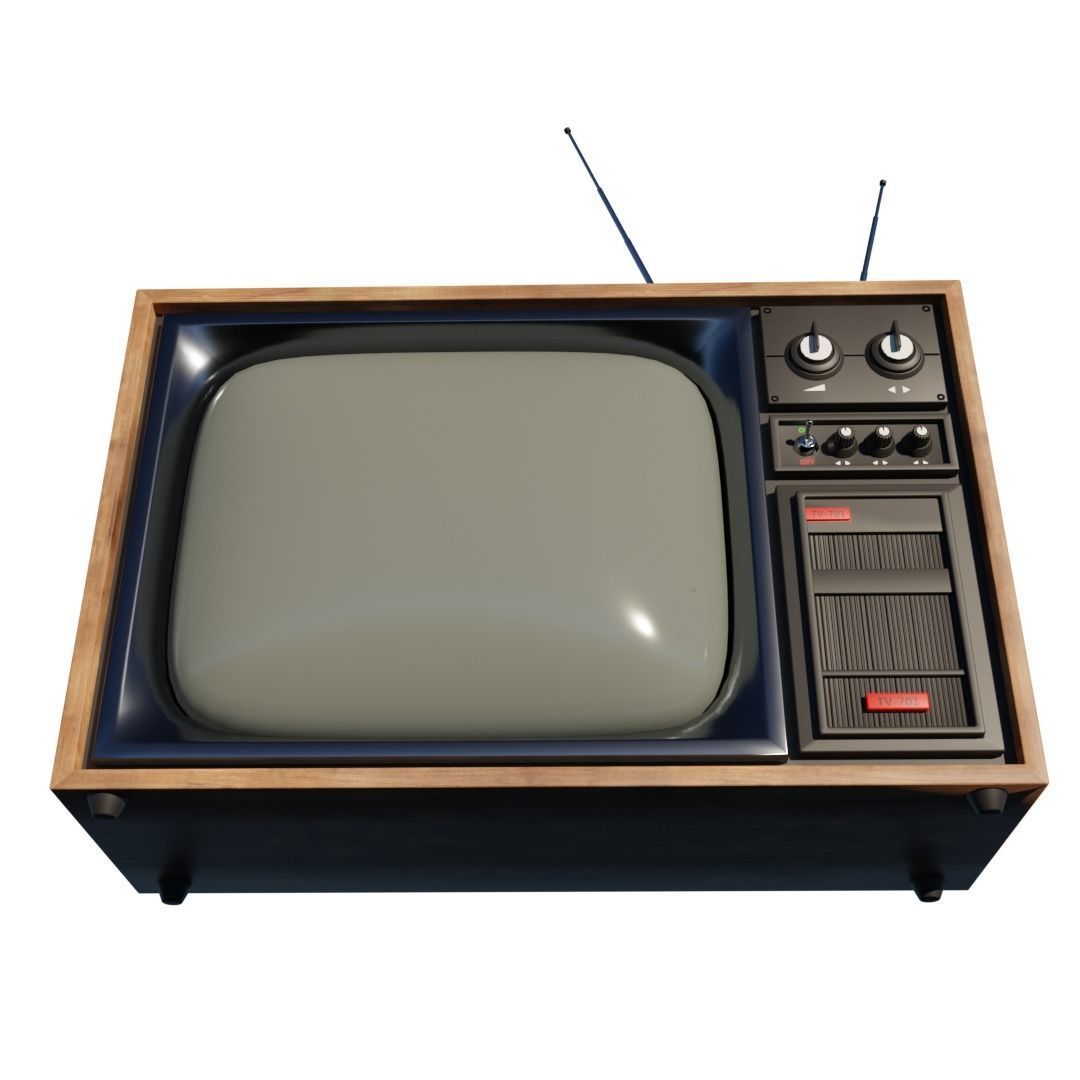 old Television 3D model_6