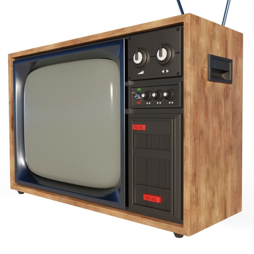 old Television 3D model_4