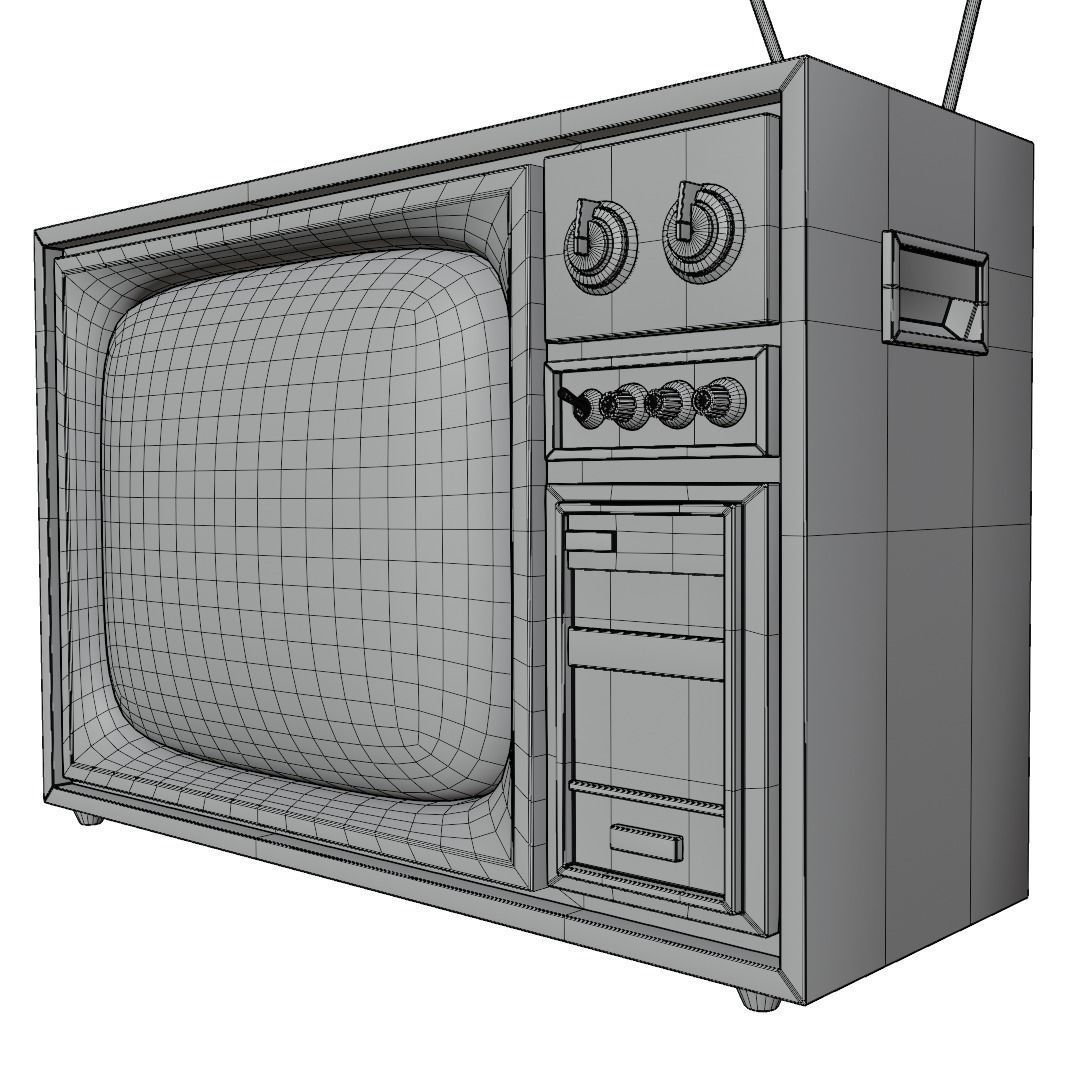 old Television 3D model_10