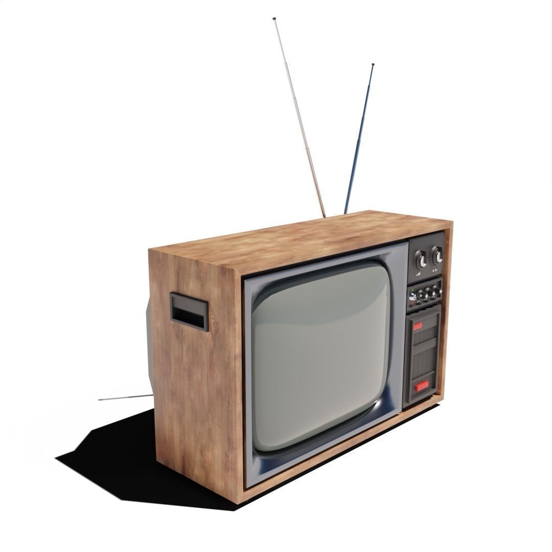 old Television 3D model_3