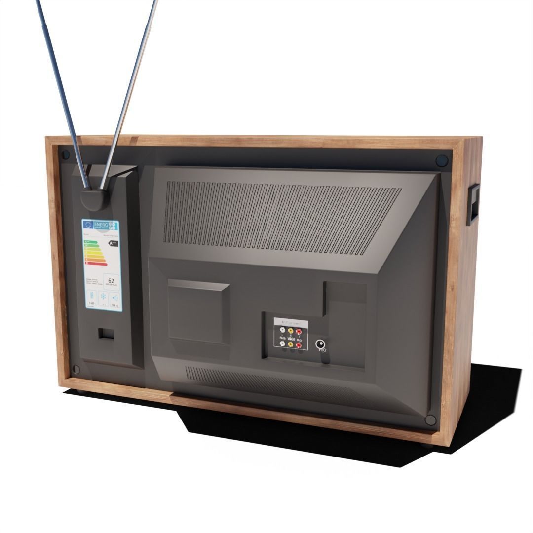 old Television 3D model_2